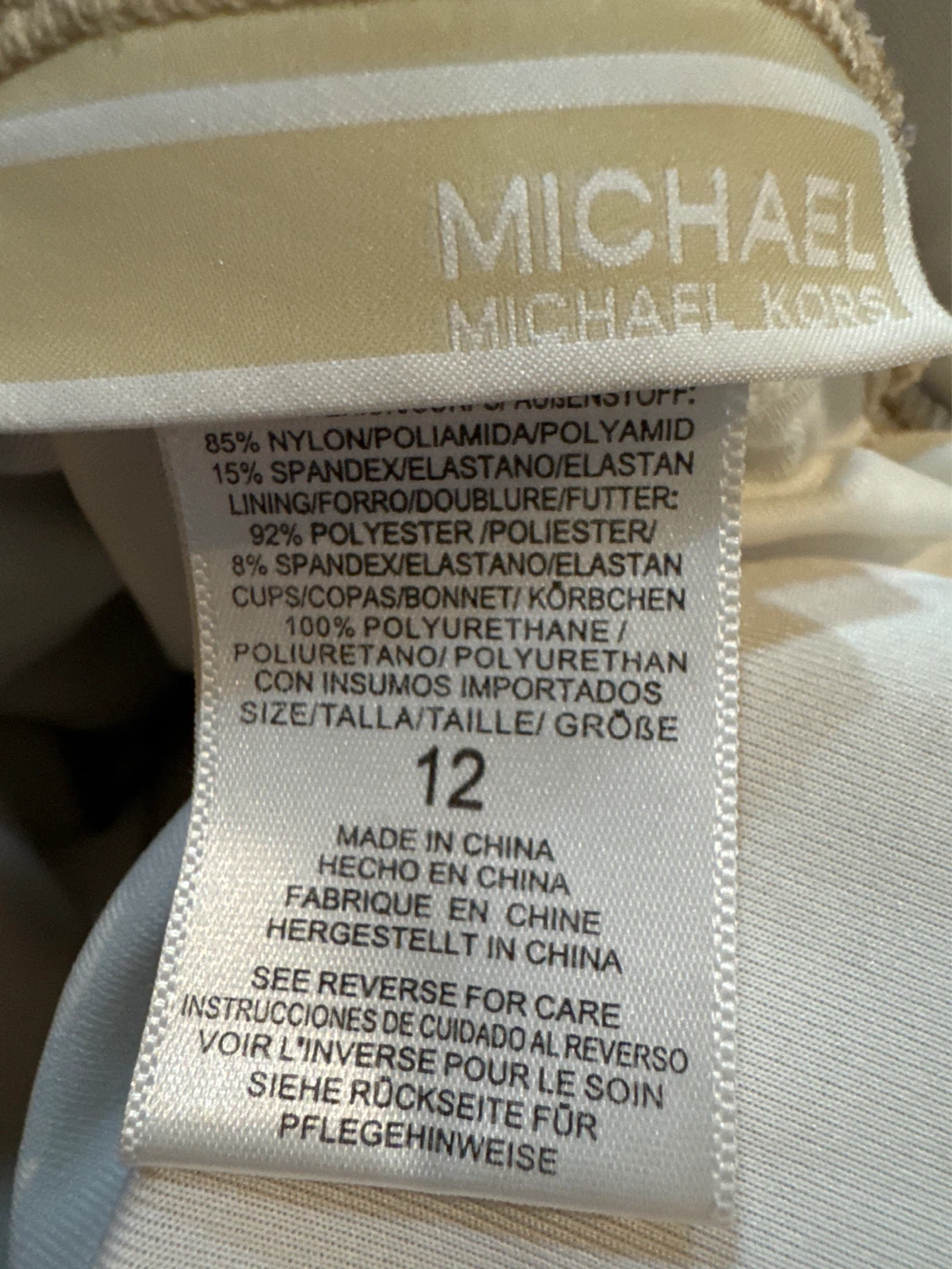 Michael Kors Tan Ruffle One-Piece Swimsuit Size 12 - photo 4
