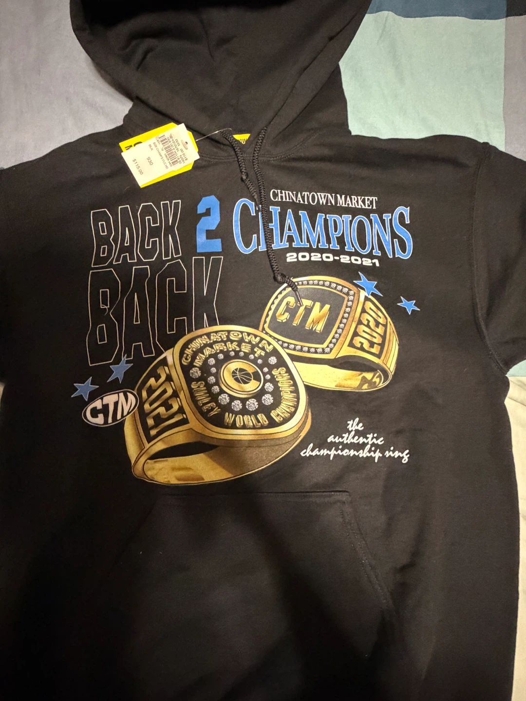 Chinatown Market Back 2 Back Champions Hoodie Black M - photo 2