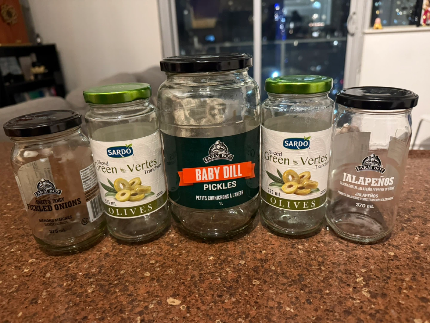 5 empty glass jars - photo 2