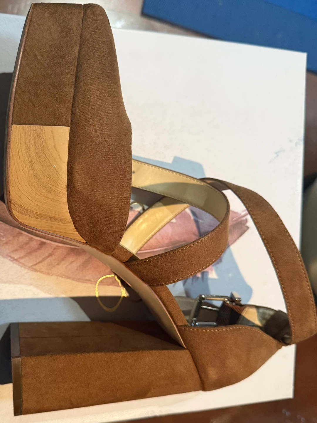 Jessica Simpson Suede Platform Heels - Brown