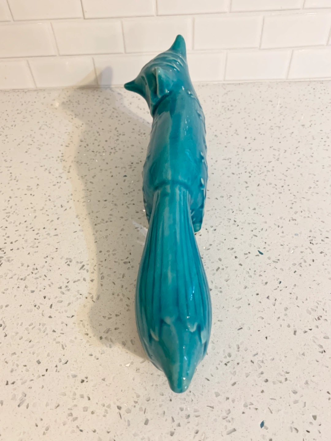 Turquoise Ceramic Fox – Unique Decor - photo 3