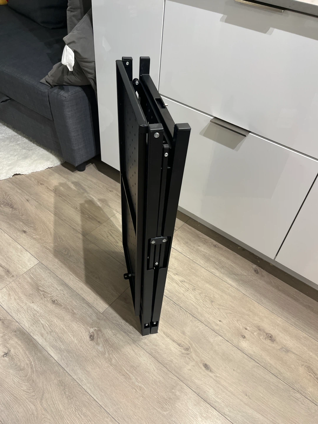Black 3-Tier Folding Shelf Unit - photo 2