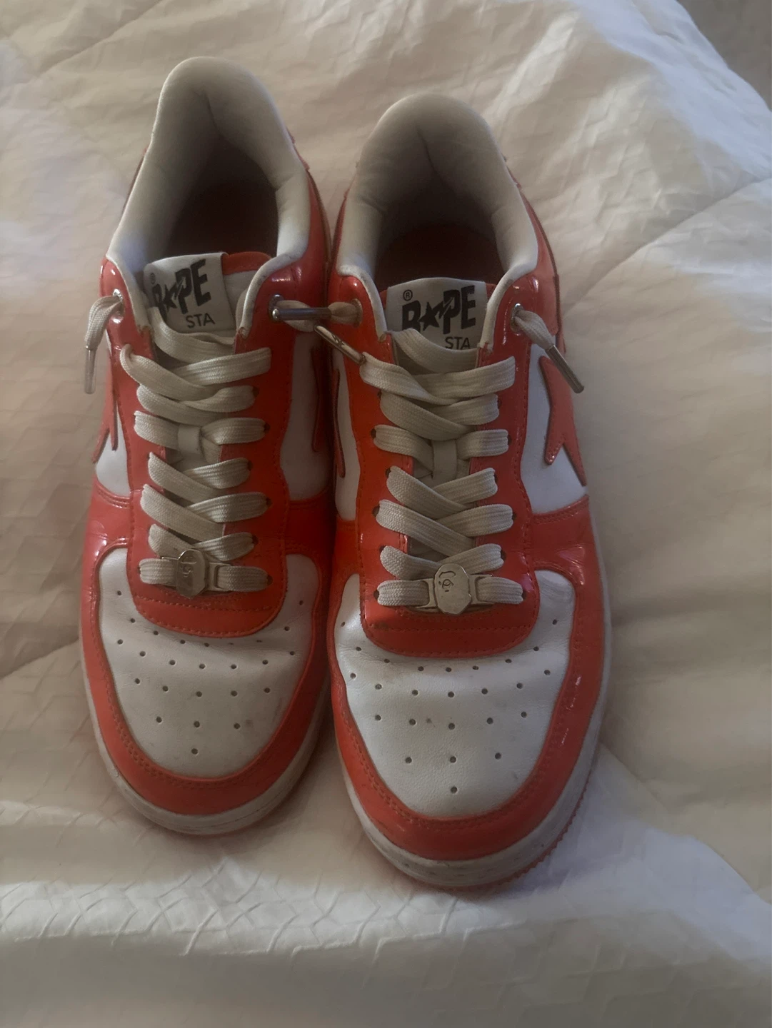 BAPE STA Low Top Sneakers Orange/White - photo 4