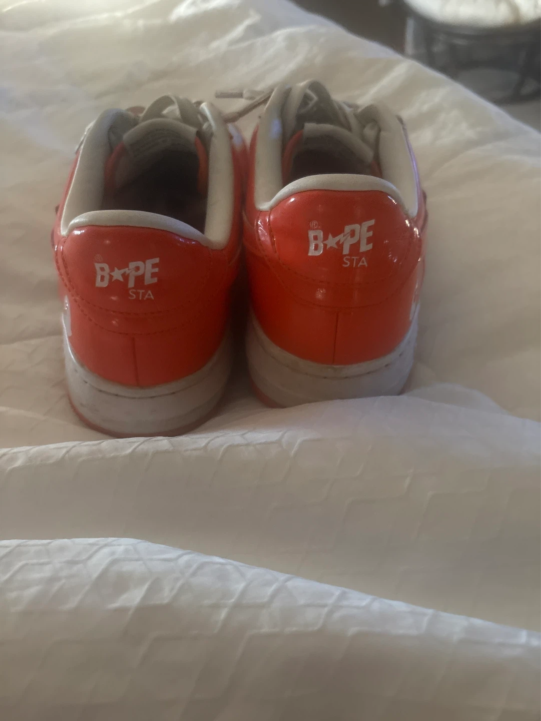 BAPE STA Low Top Sneakers Orange/White - photo 2
