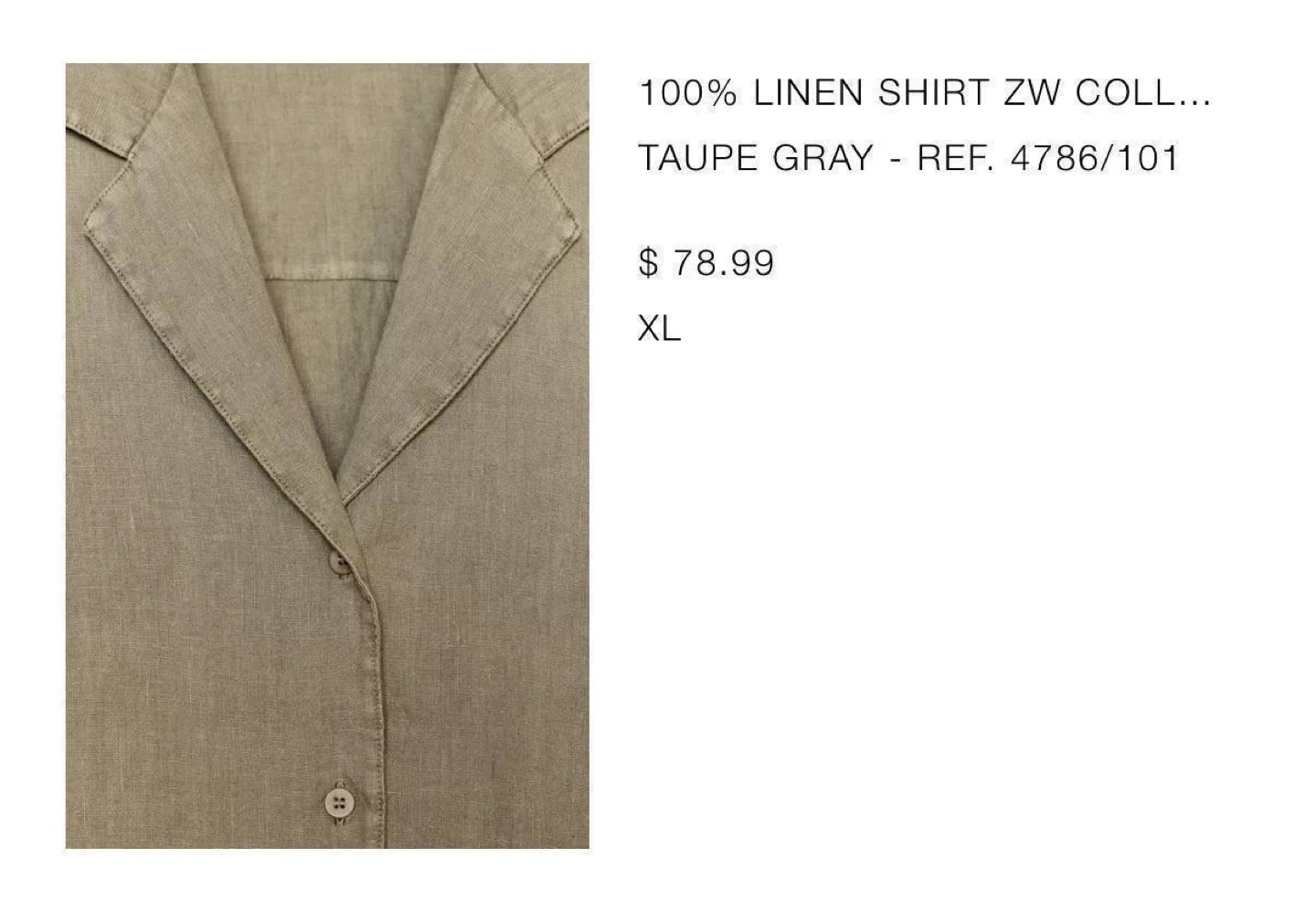 ZARA Linen Shirt - Size XL - photo 3