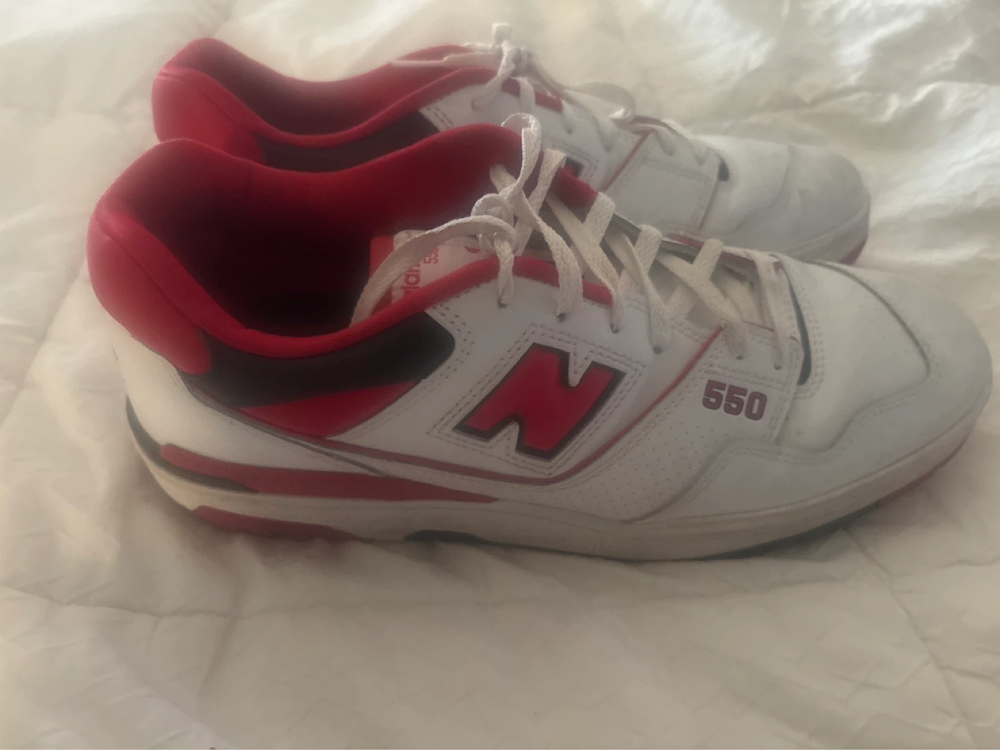 New Balance 550 White Red Sneakers - photo 3