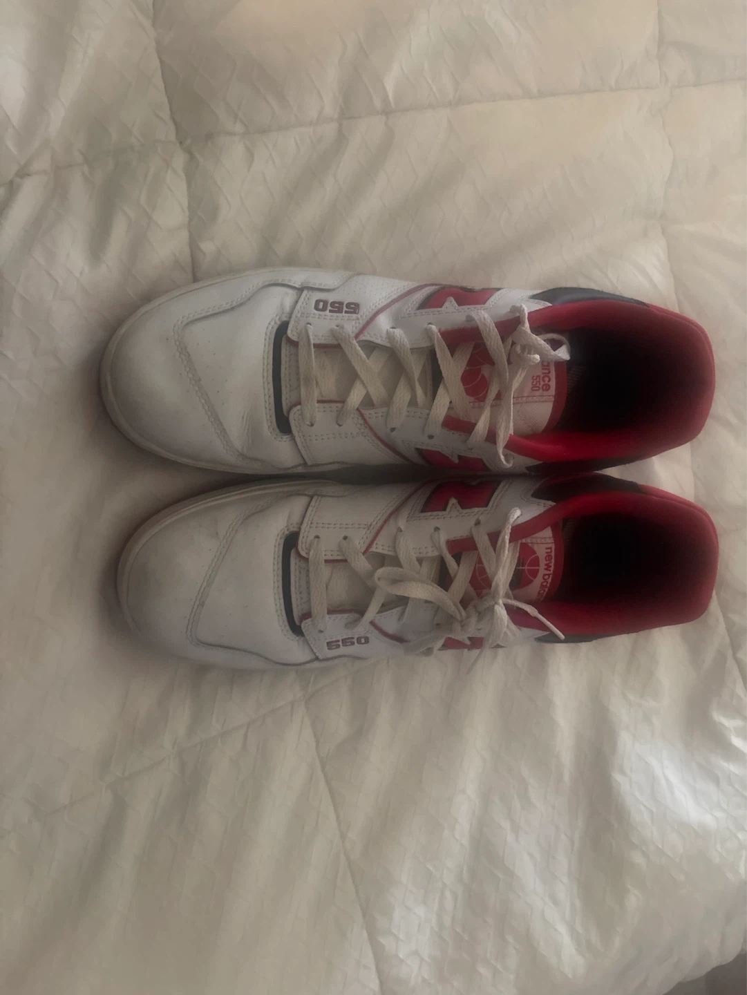New Balance 550 White Red Sneakers - photo 2