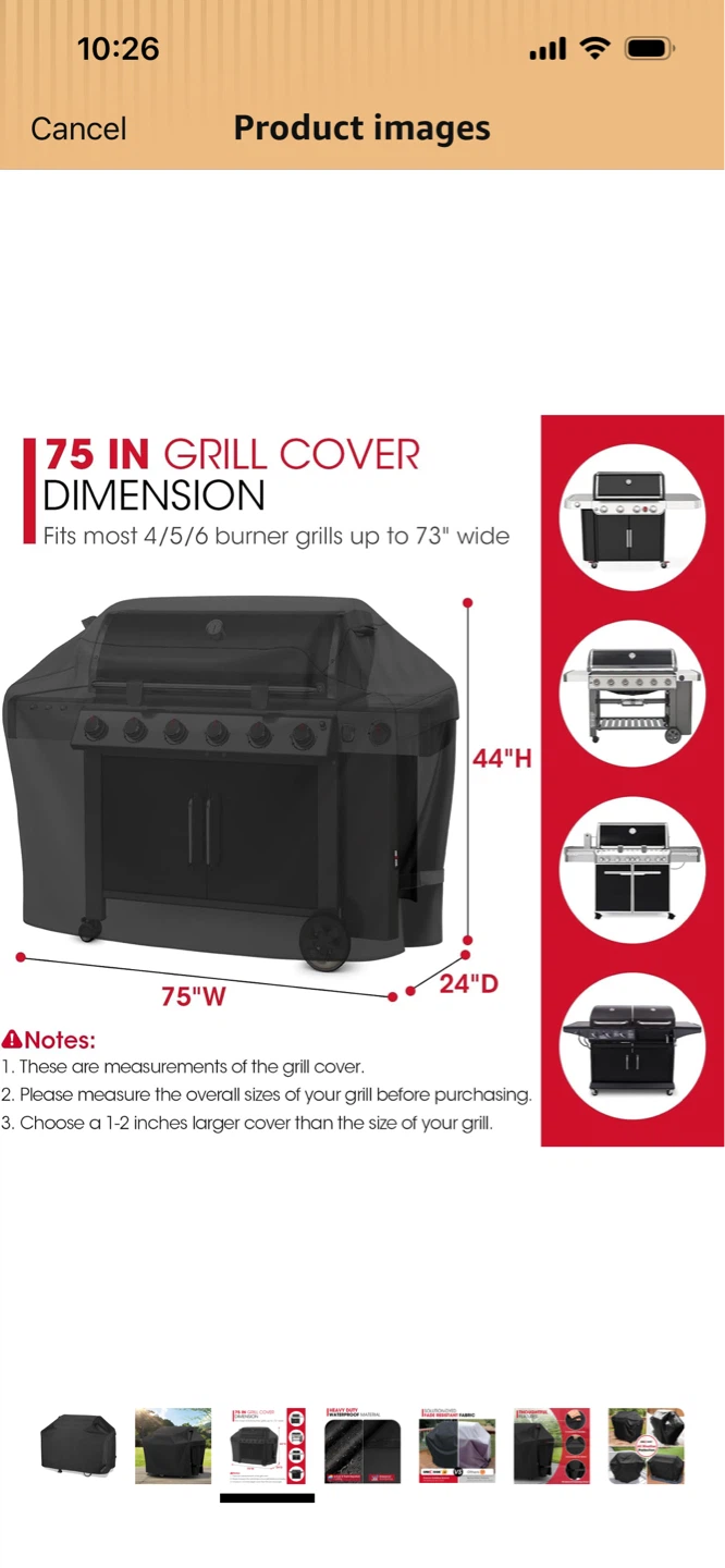 New-Unicook Xl Size Heavy Duty Waterproof Grill Cover! - photo 3