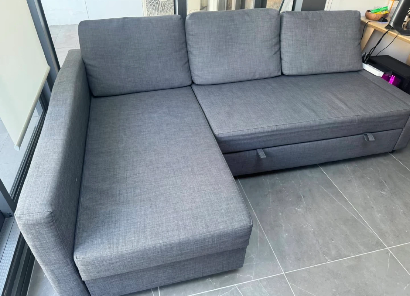 IKEA FRIHETEN Corner Sofa-bed with Storage, Dark Gray - photo 2