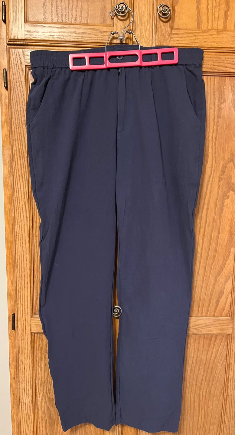 LVCBL Classic Fashion Women's Navy Linen Cotton Pants Size XL