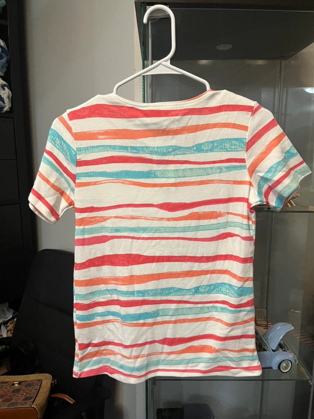 New Karen Scott Women's Striped Short Sleeve Top PP - photo 3