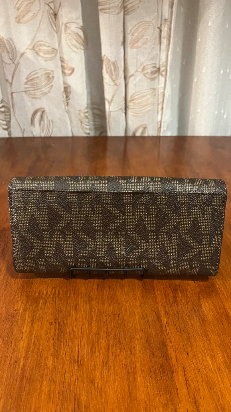 Michael Kors Women's Brown Logo Print Bifold Wallet - photo 3