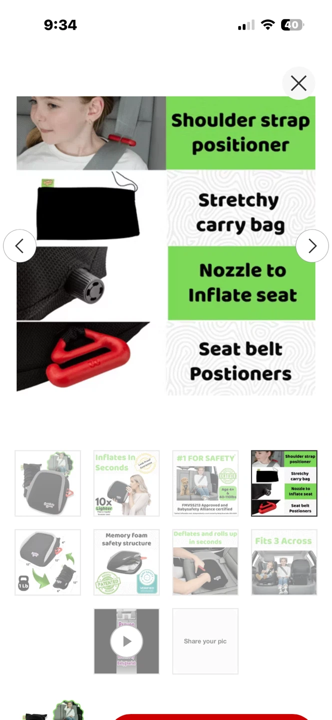 Bubble Bum Inflatable Booster Seat - photo 4