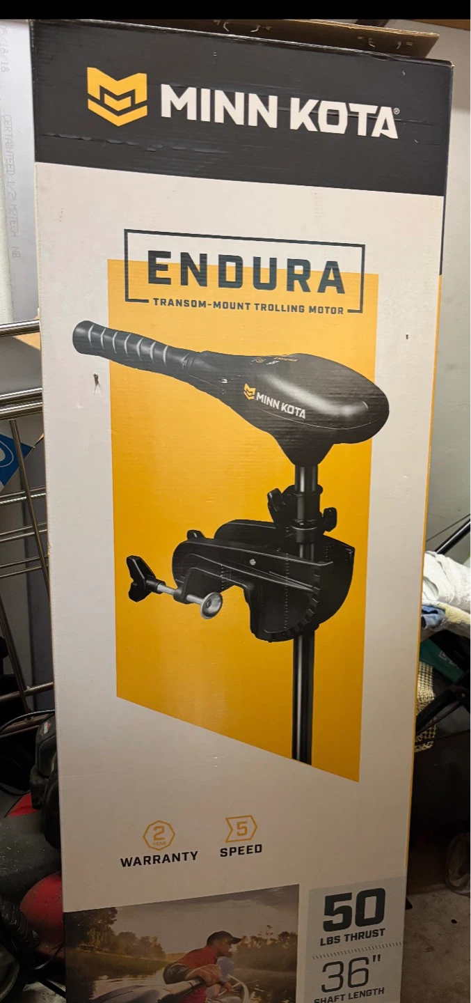 Minn Kota Endura Transom Mount Trolling Motor&Interstate Battery