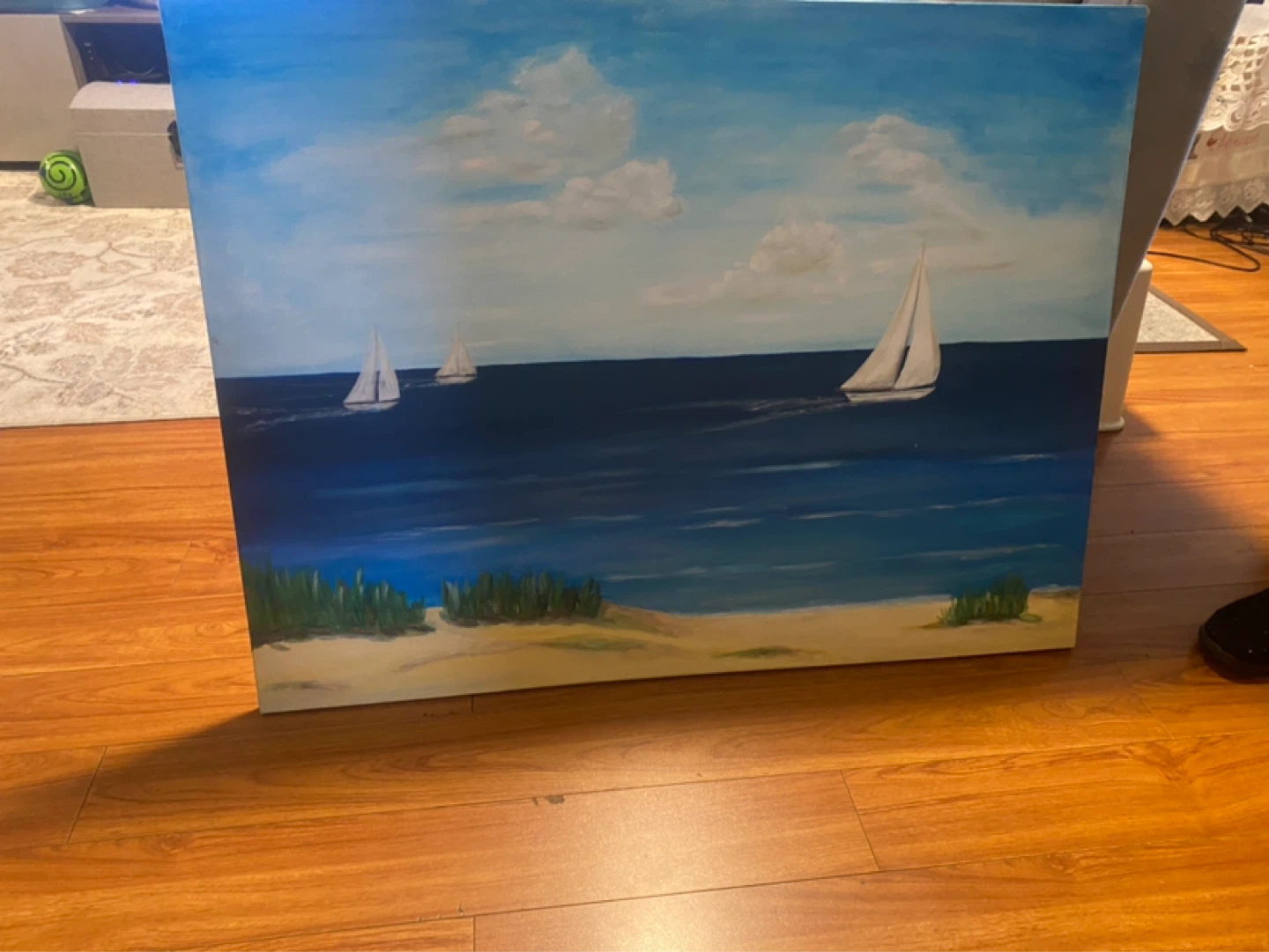 Ocean Sailboat Painting