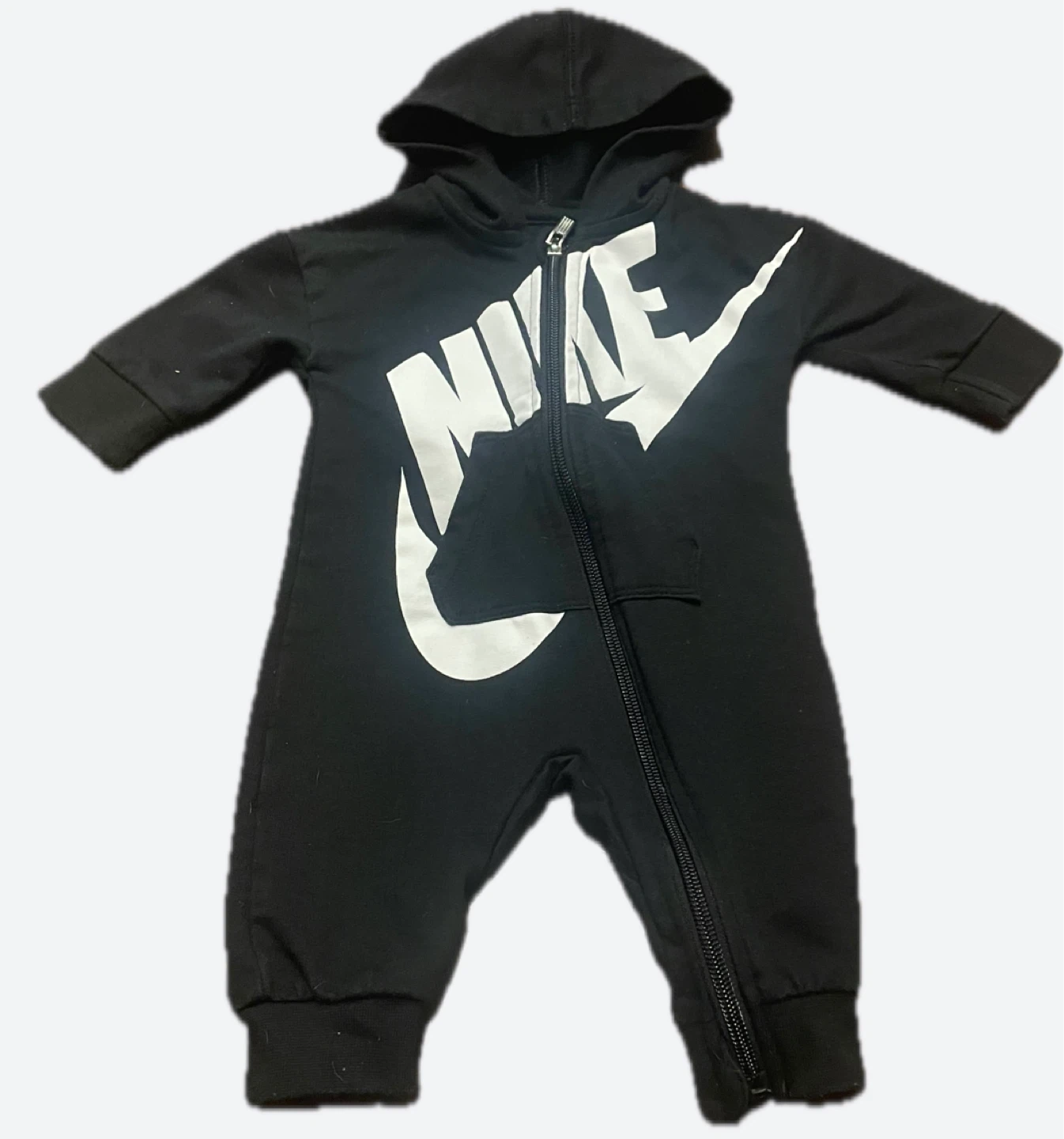 Nike Baby Black Hooded Romper