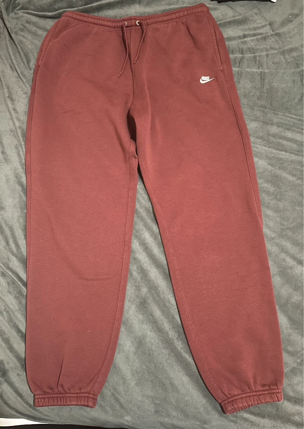 Nike Burgundy Sweatpants and Hoodie Set - photo 2