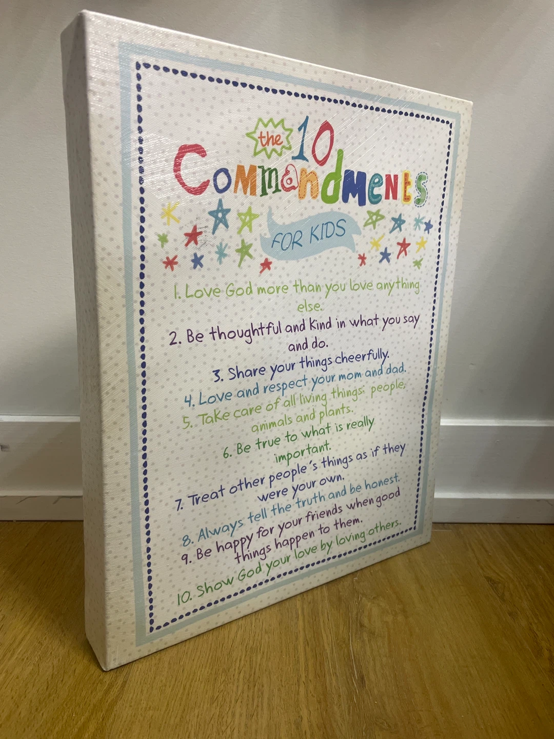 The 10 Commandments for Kids Canvas Art - photo 3