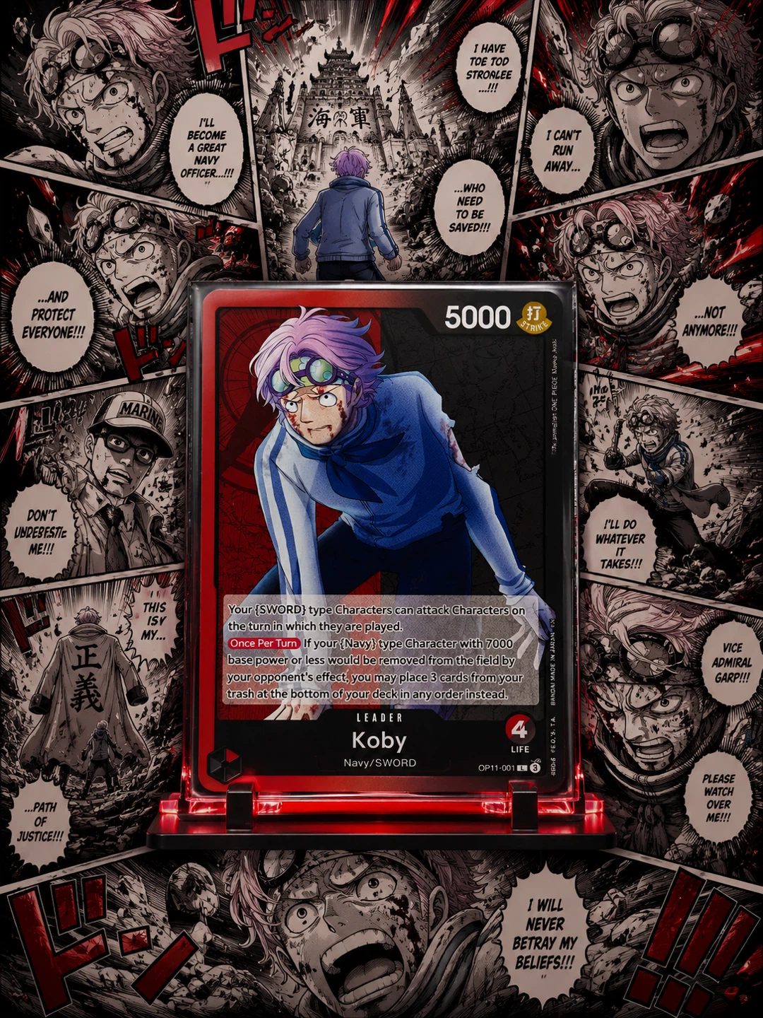 One Piece Black And Red Koby Deck