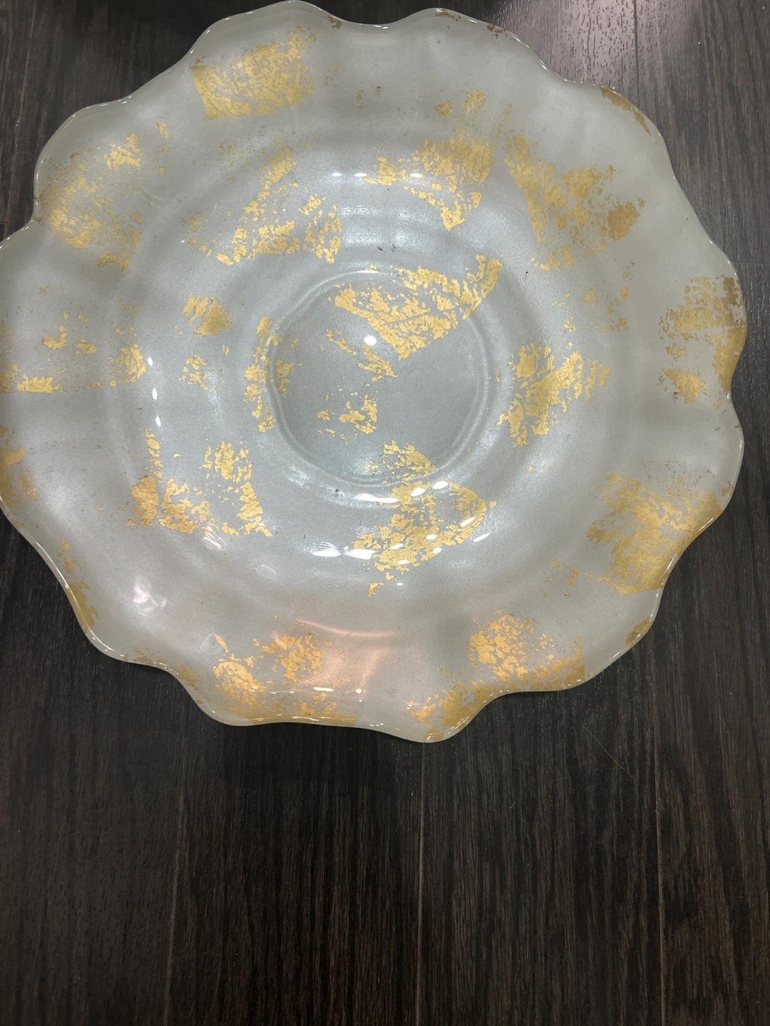 Decorative Glass Bowl with Gold Flecks - photo 2