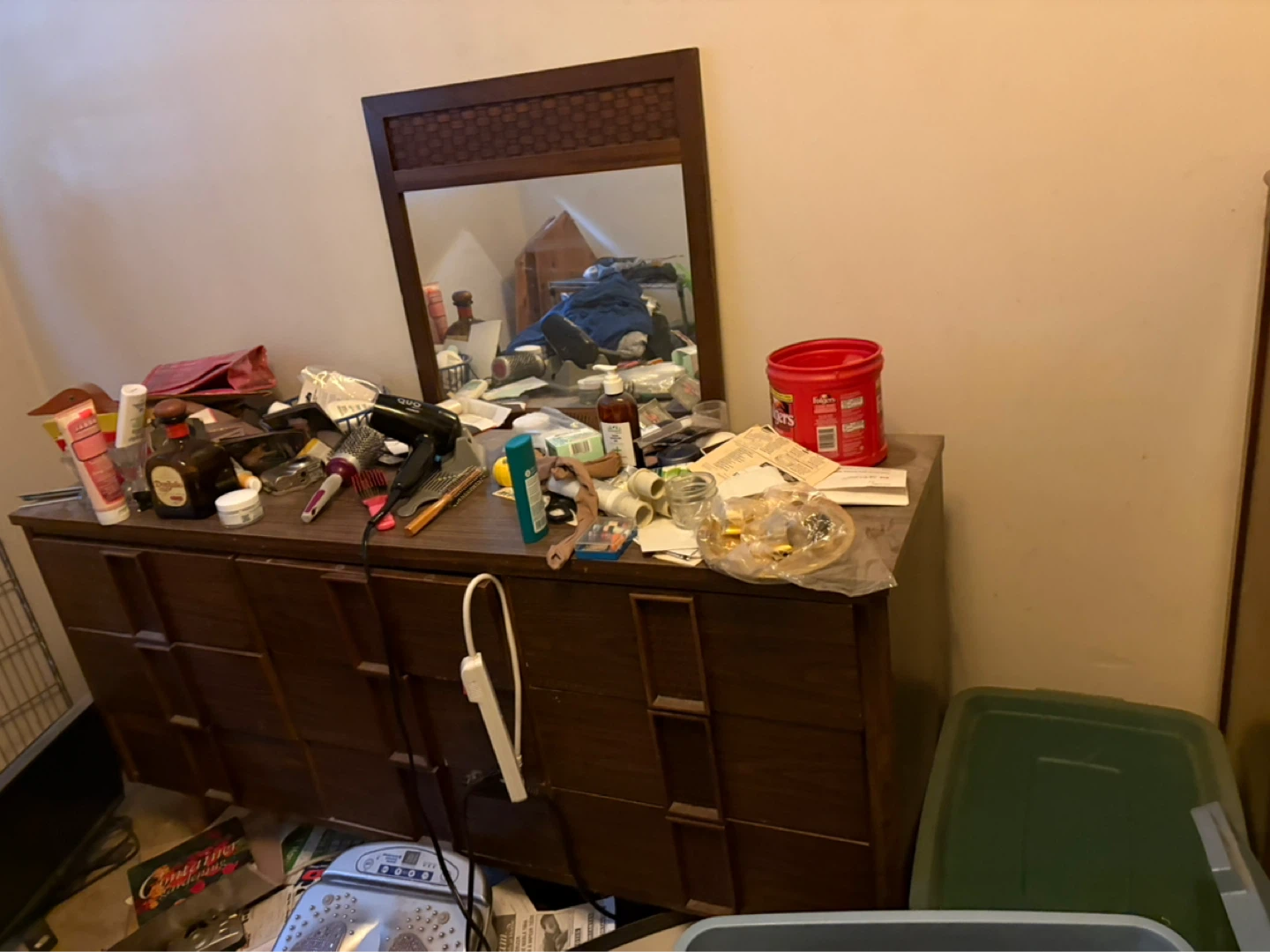 Brown Dresser with Mirror