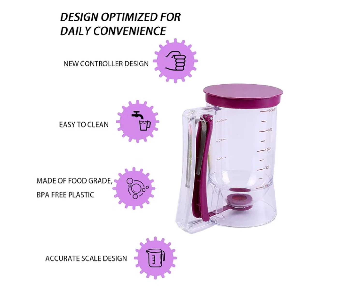 900ml Batter Dispenser with Handle - photo 5