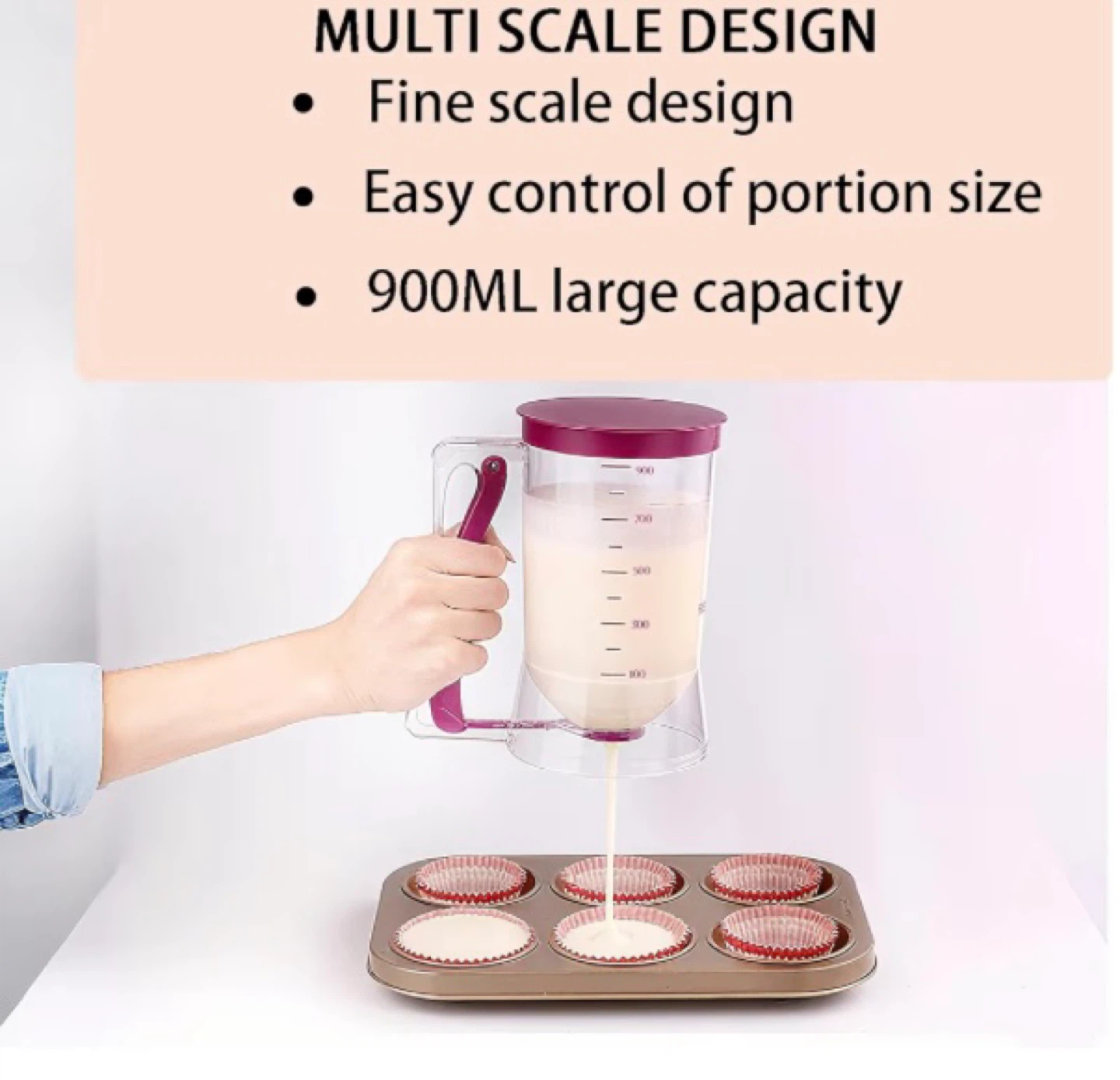 900ml Batter Dispenser with Handle - photo 4