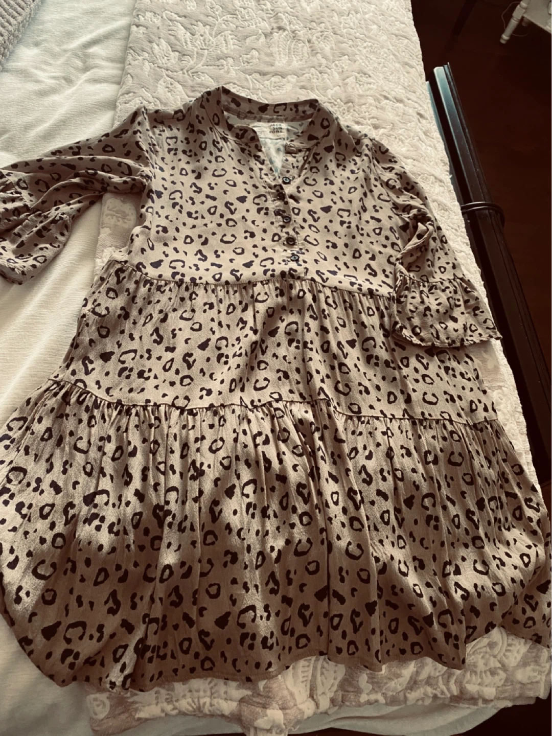 Jackson Rowe Malad Leopard Print Boho Chic Mini Dress - photo 4