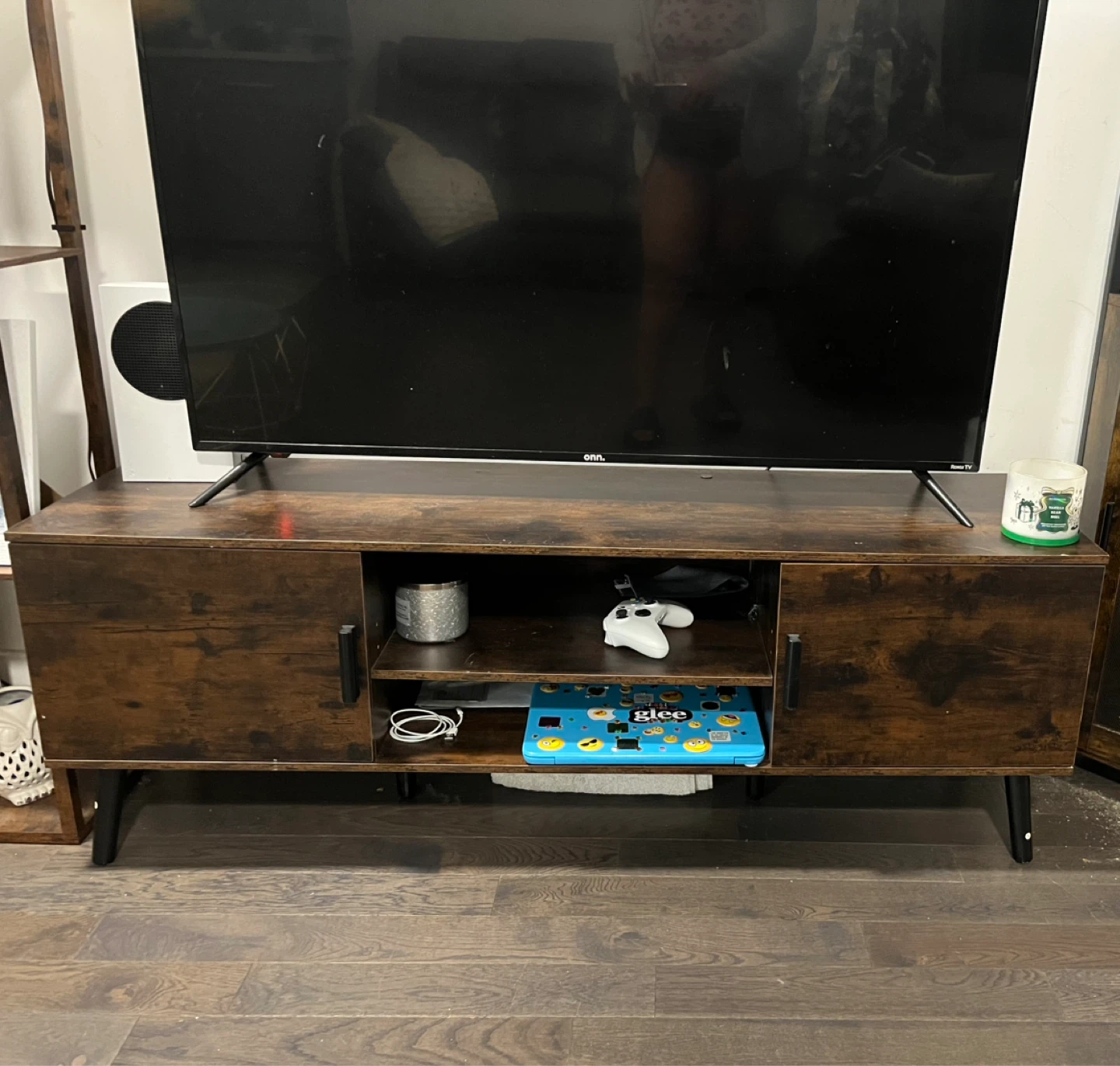 Rustic Brown TV Stand with Storage