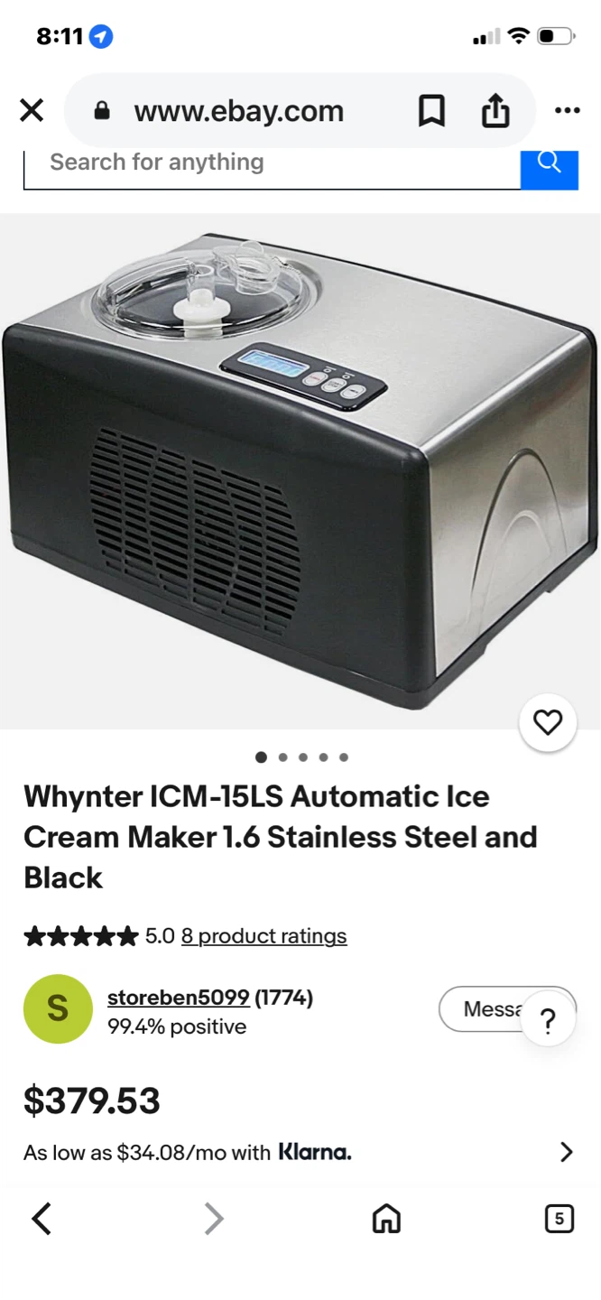 Whynter ICM-15LS Automatic Ice Cream Maker