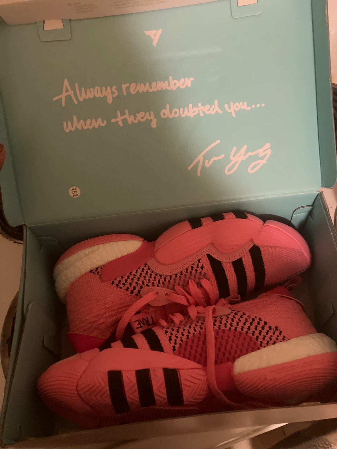 Adidas Trae Young 1 Pink Basketball Shoes