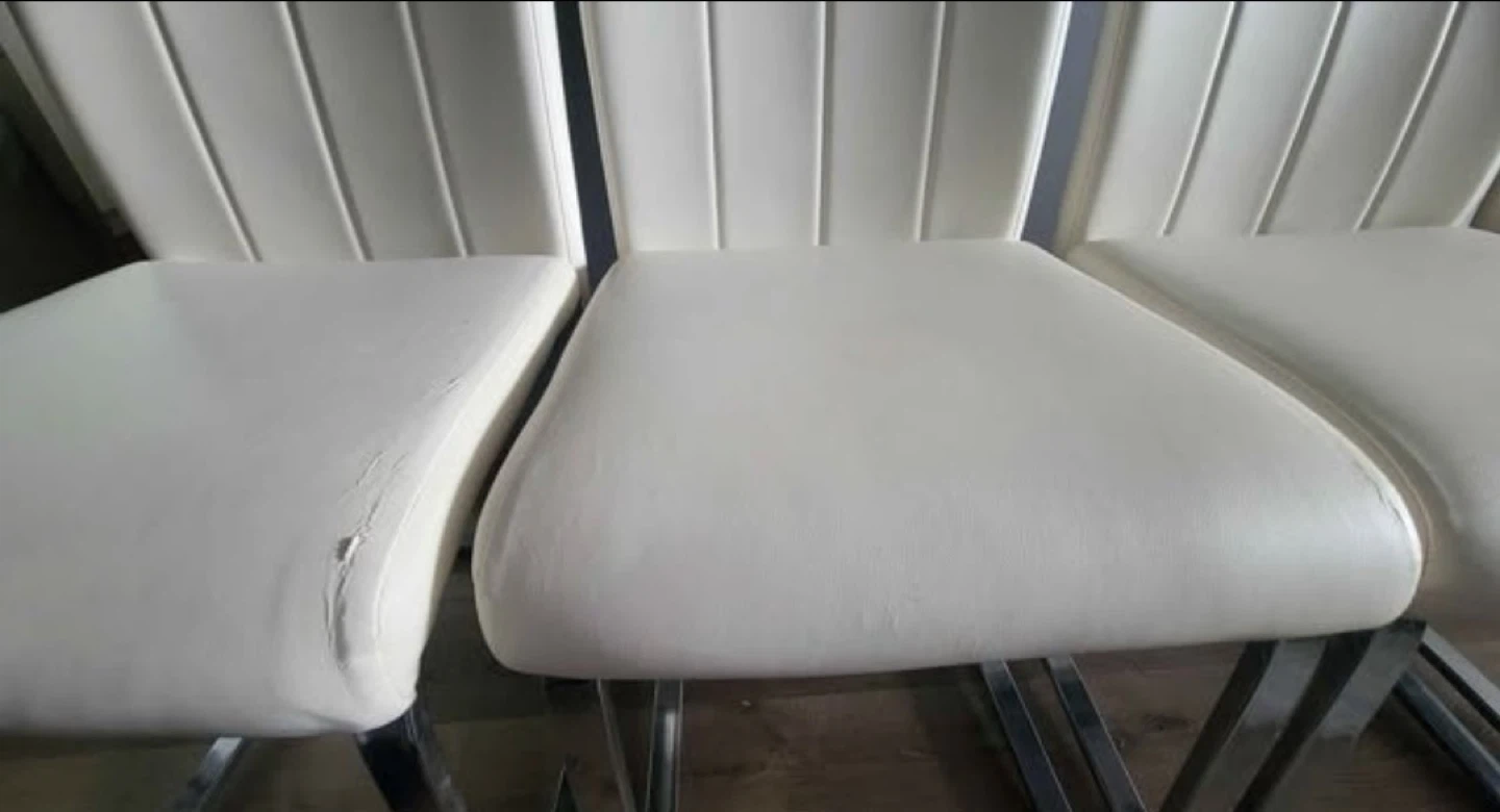 4 White Dining Chairs - photo 3