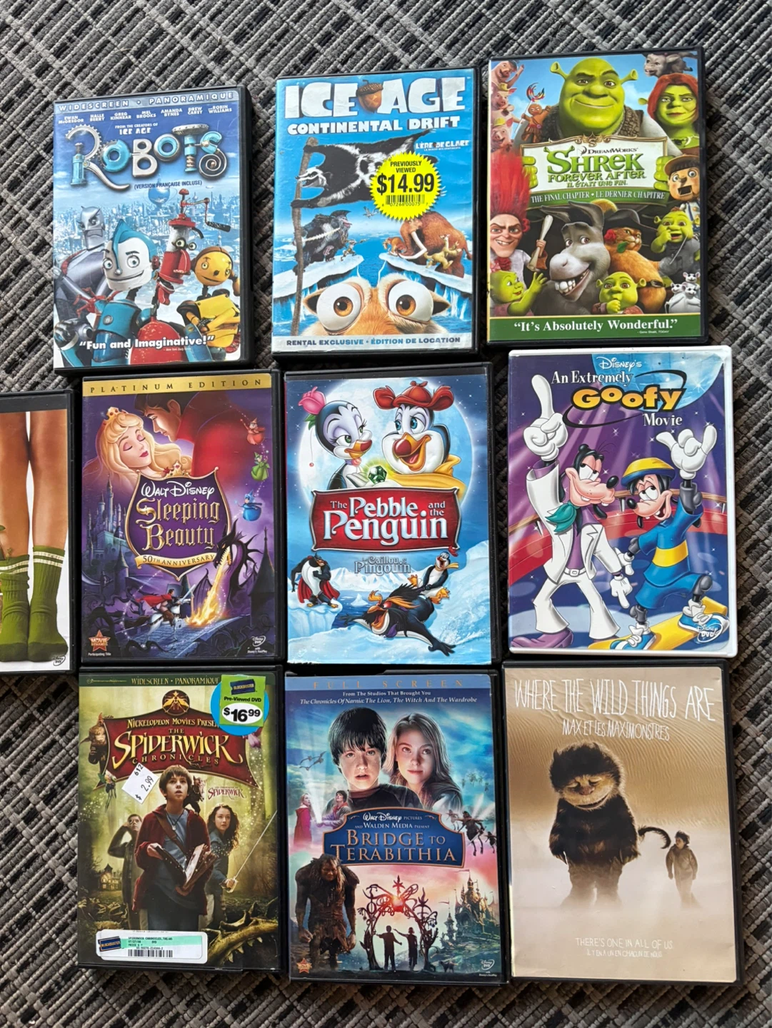 Collection of 9 Kids' DVDs - Robots, Ice Age, Shrek, and more - photo 2