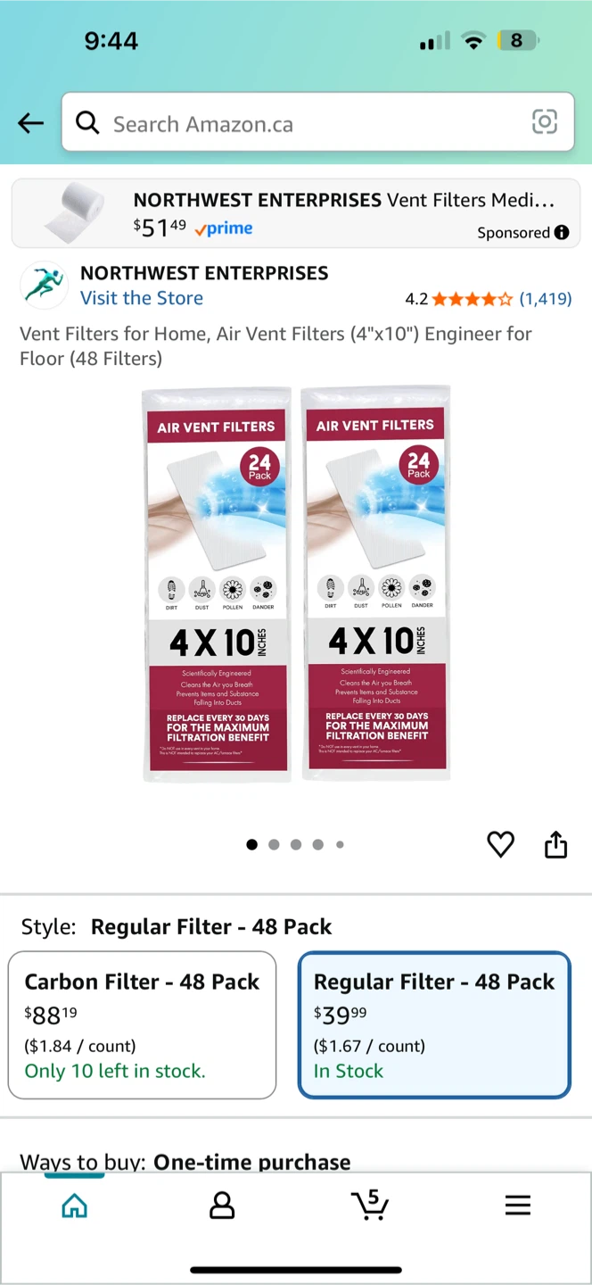 Air Vent Filters - 48 Pack - photo 2