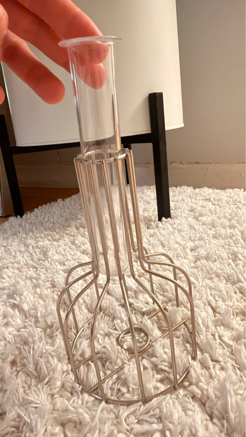 Metal and Glass Bud Vase - photo 2