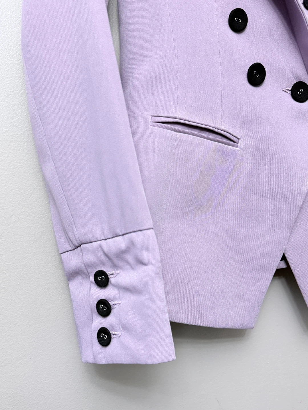 Korean Lavender Purple Tailored Blazer - Women's Small - photo 3