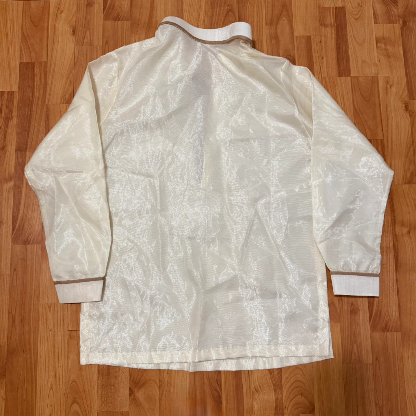 Cream Embroidered Barong Shirt - photo 2