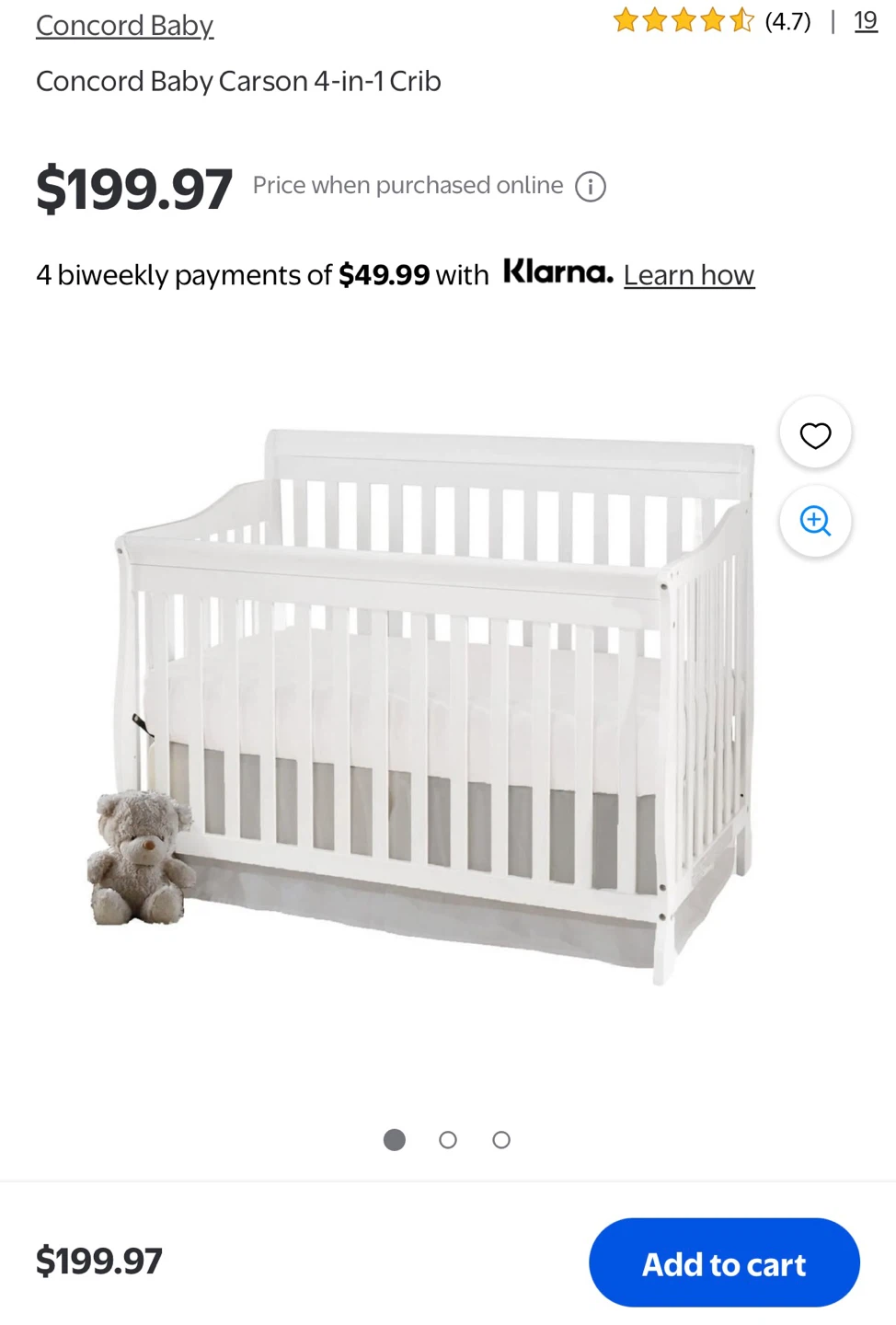 Concord Baby Carson 4-in-1 Crib with Mattress - photo 3