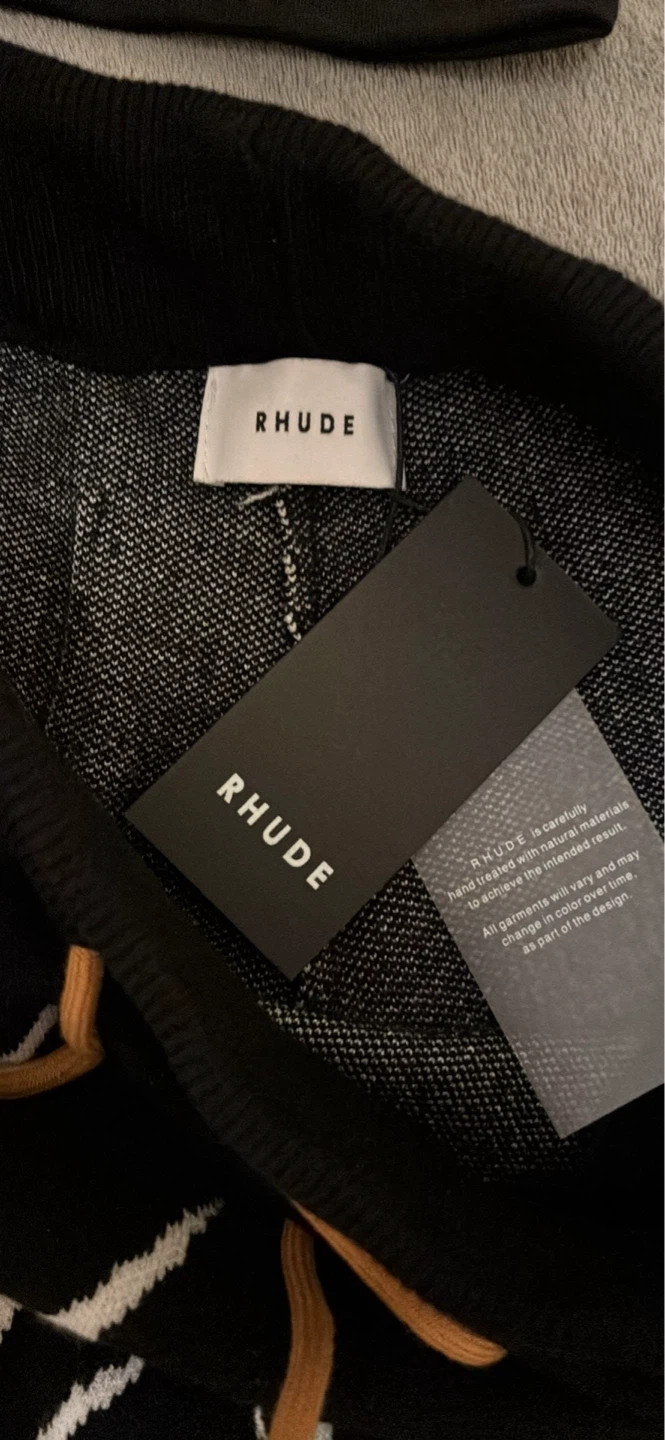 RHUDE Black Knit Shorts - photo 2