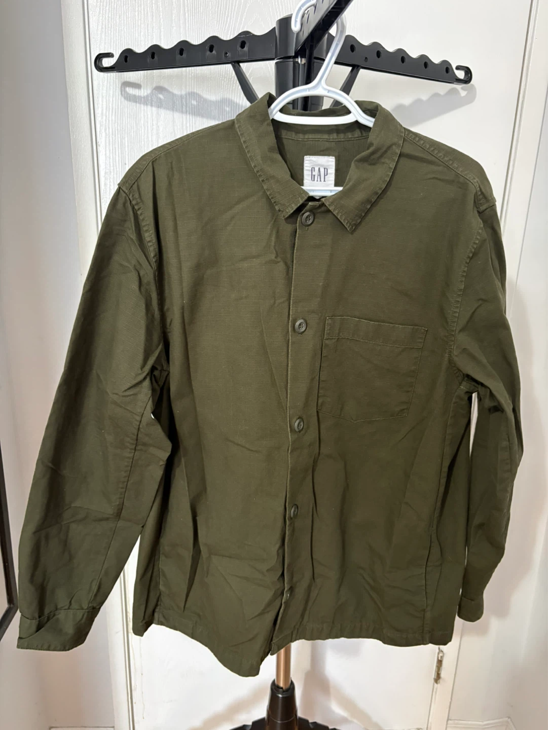 GAP Green Button-Up Shirt Jacket - photo 2