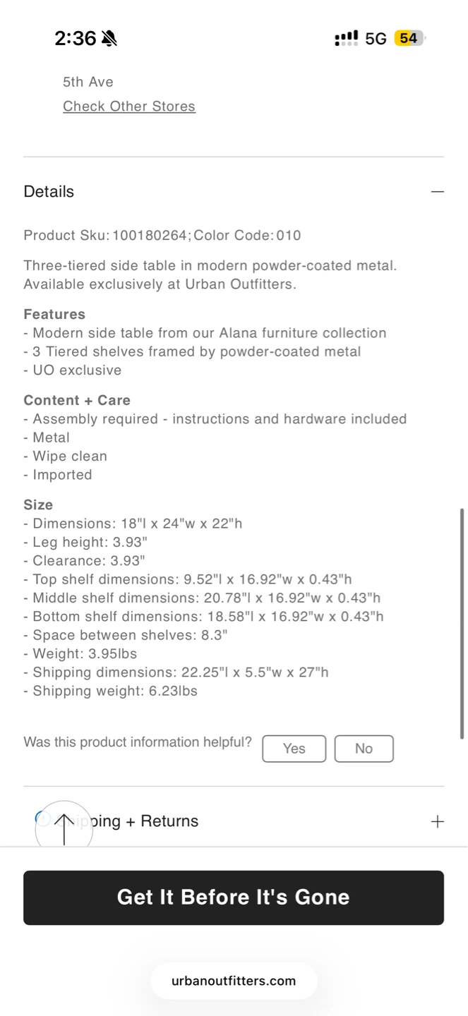 Urban Outfitters Alana Side Table/Nightstand - photo 4