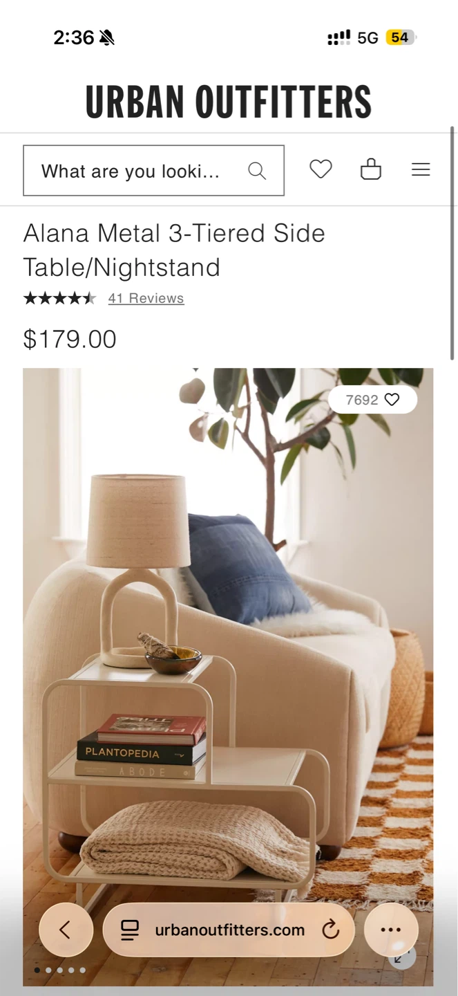 Urban Outfitters Alana Side Table/Nightstand