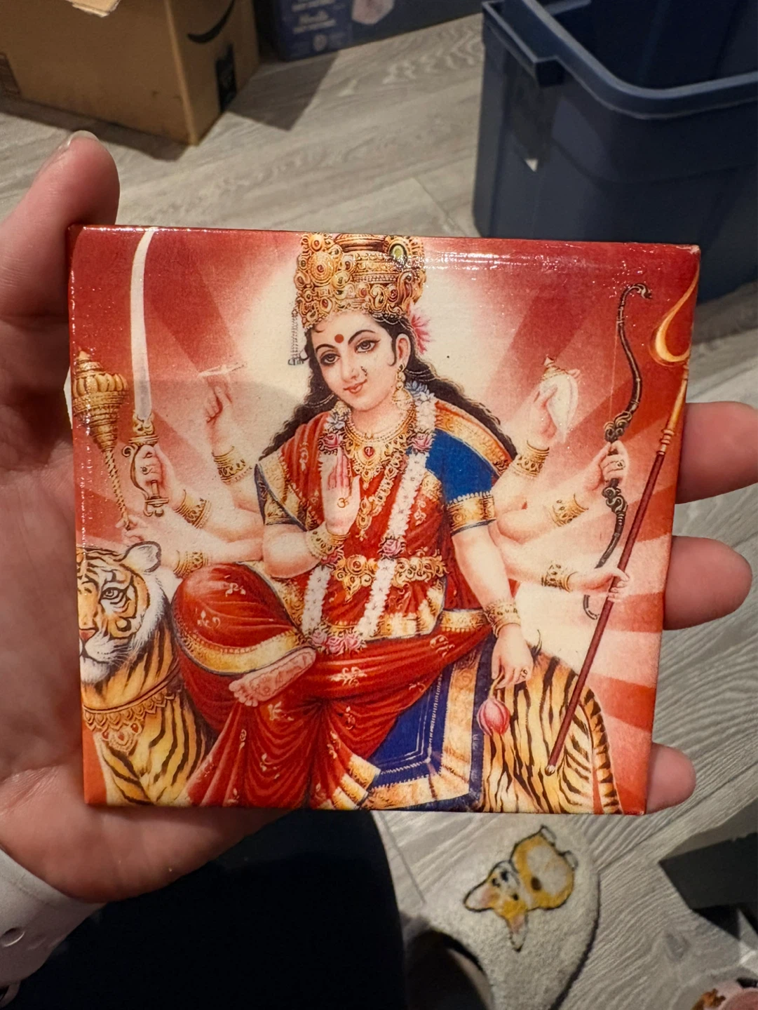 Set of 5 Hindu Deity Art Tiles - photo 5