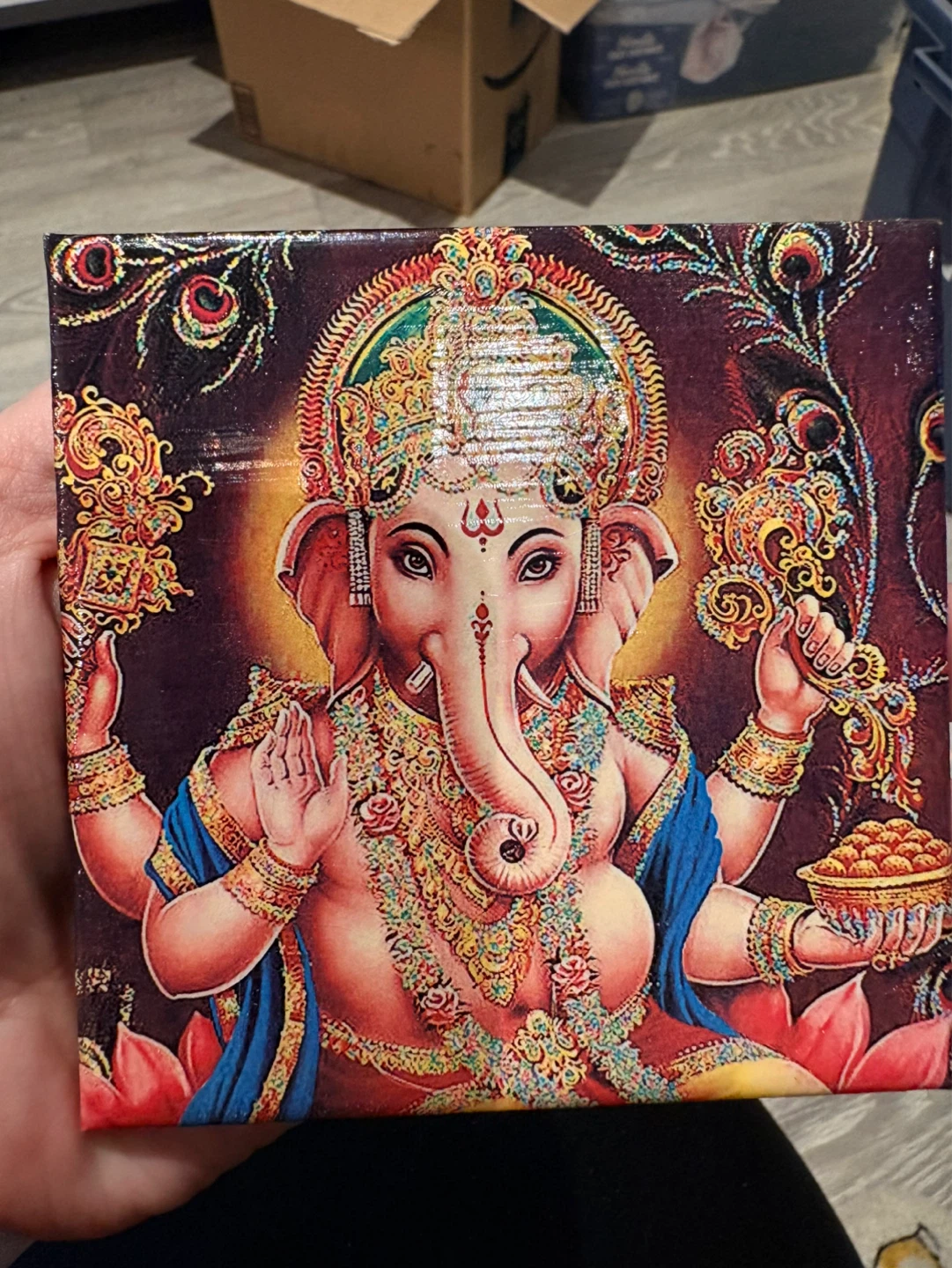 Set of 5 Hindu Deity Art Tiles - photo 2