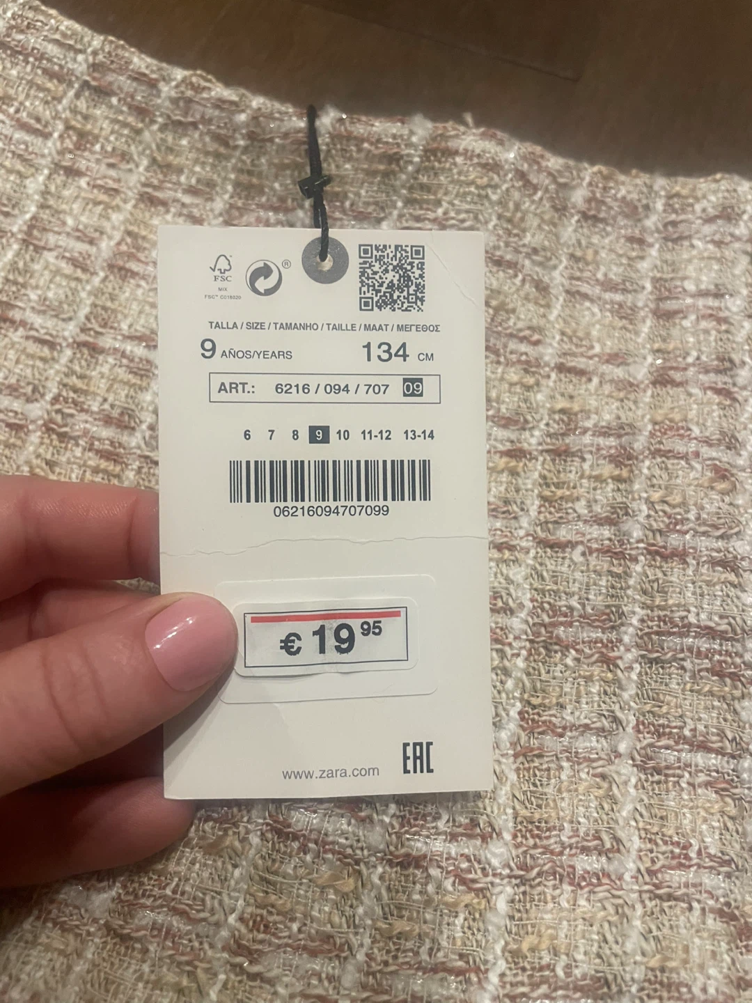 ZARA Tweed Shorts Size 9 Years - photo 3