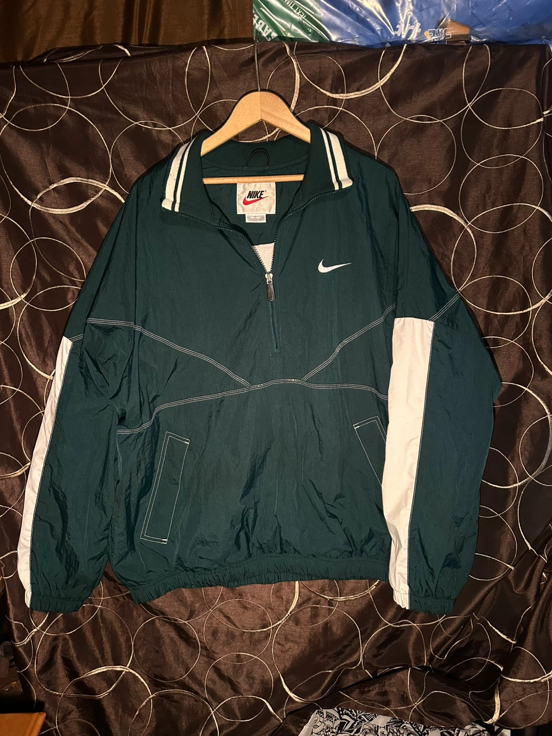 90’s Nike Windbreaker Jacket Green White - photo 2