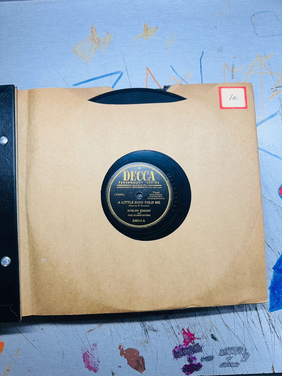 VINTAGE 78 RPM VINYL LOT OF 9 RECORDS IN BINDER - photo 5
