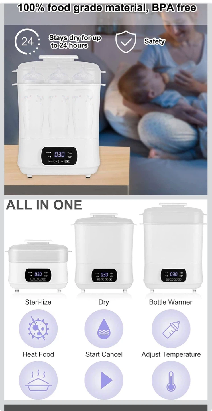 LIVINGbasics Baby Bottle Sterilizer, Warmer & Dryer - photo 2