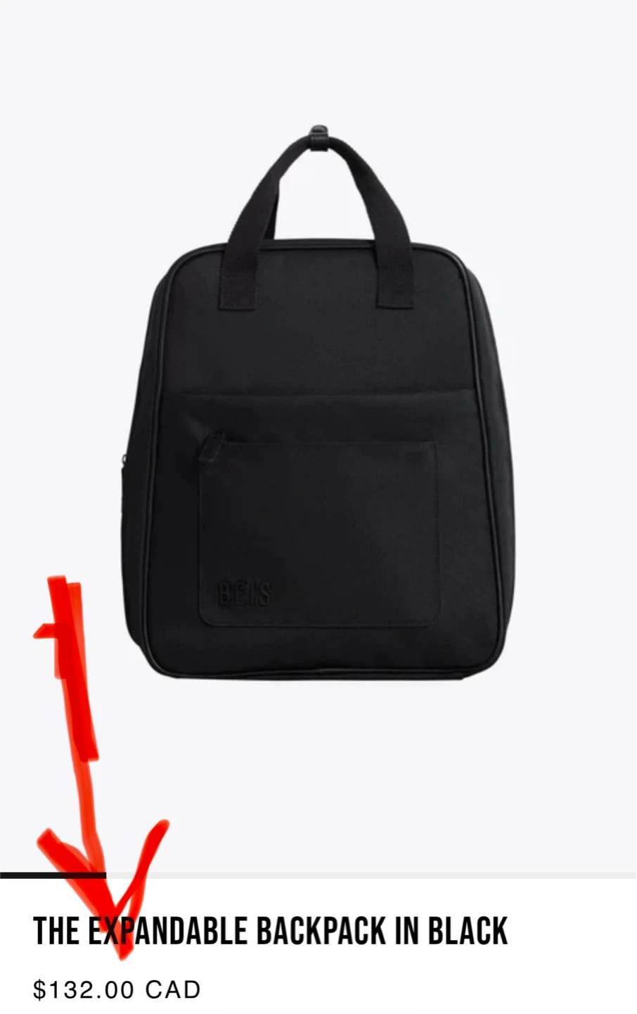 Beis - the Expandable Backpack - black, beige or light green