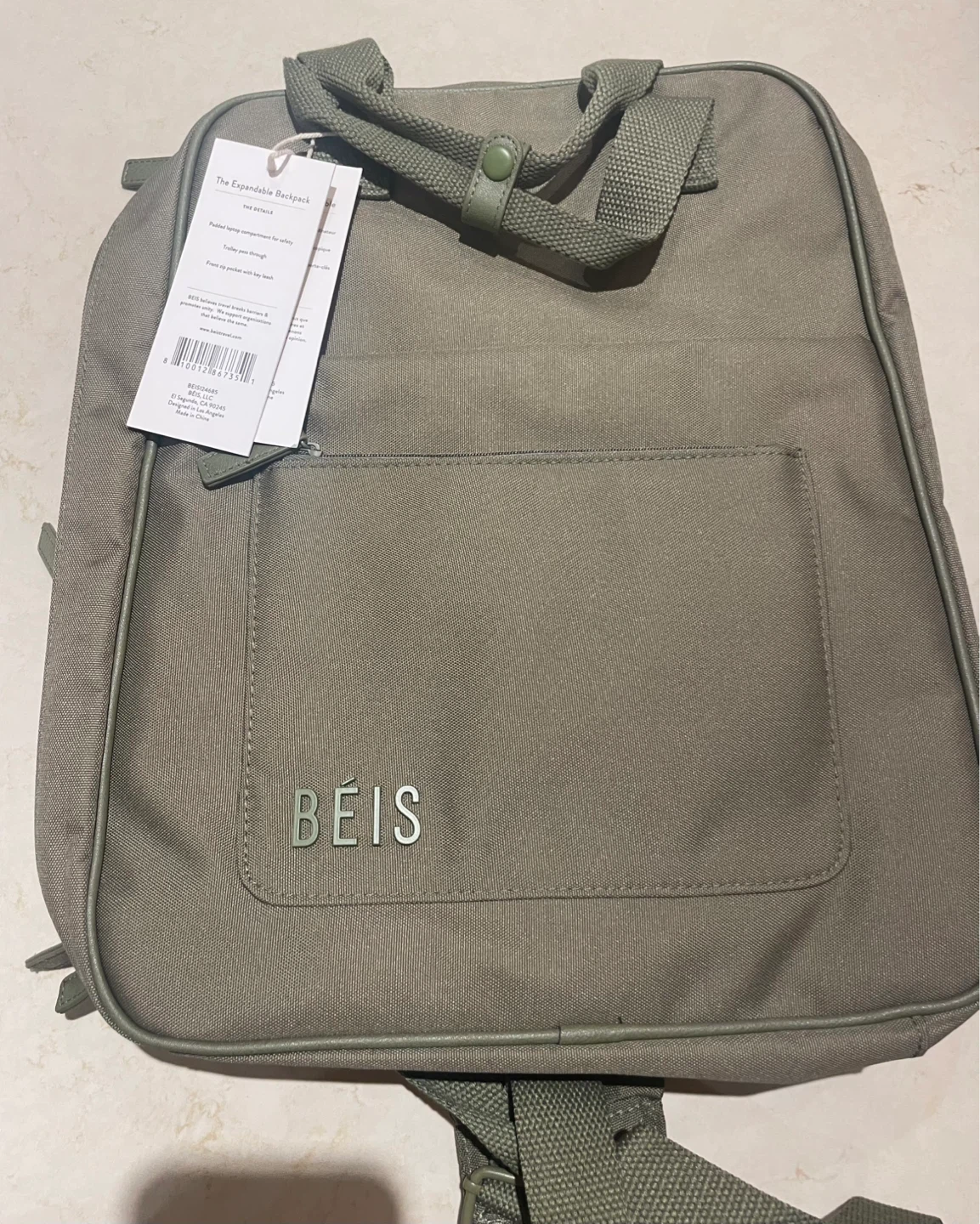 Beis - the Expandable Backpack - black, beige or light green - photo 3